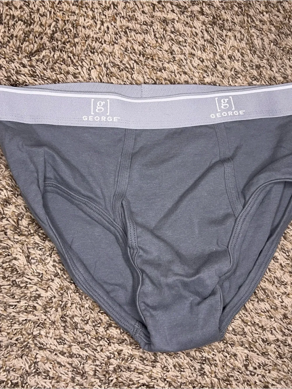 Lot Of 3 Medium Mens Underwear Blue Grey Boxer Brief Hanes George